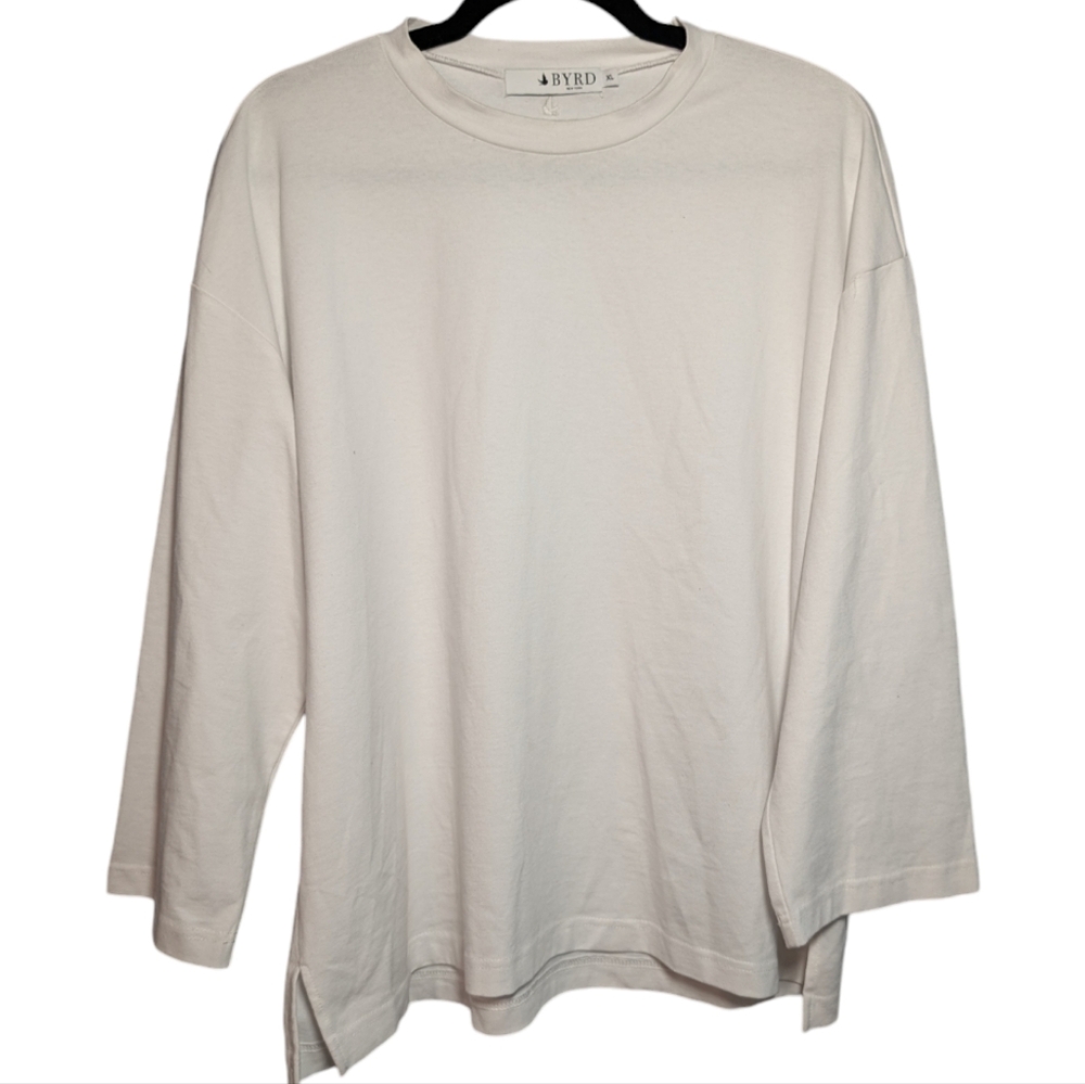 Byrd White Oversized Pullover Sweatshirt XL 🤍